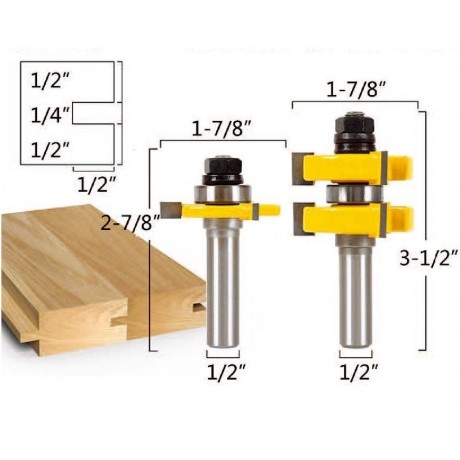 Tong & Groove Router Bits Set